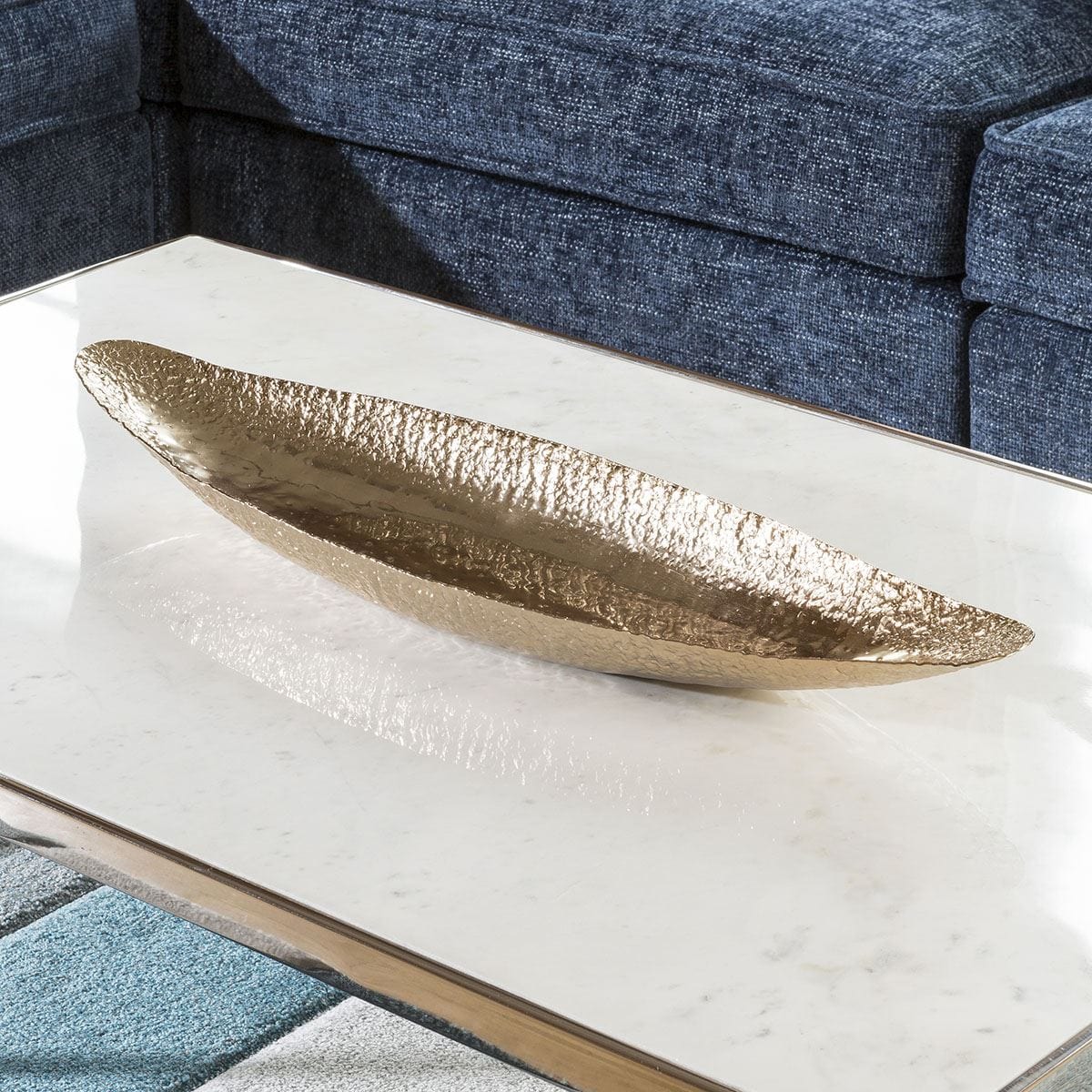 Quatropi Gorgeous Elegant Platinum Coloured Long Fruit Platter Silver