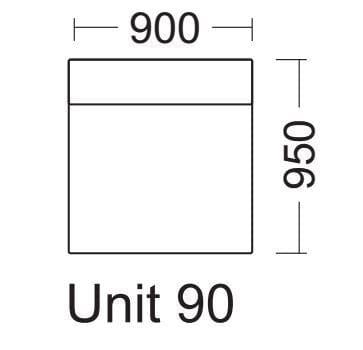 Quatropi Grande Range 0.9m Modular Sofa Settee 900mm Middle Section.