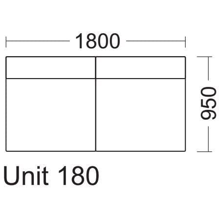 Quatropi Grande Range 1.8 Modular Sofa Settee 3 Seater Middle Section.