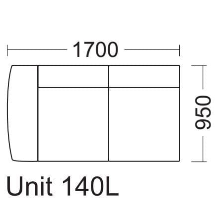 Quatropi Grande Range 140L Modular Sofa Settee Add on Armed Section.
