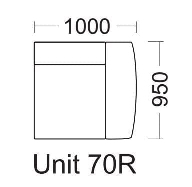 Quatropi Grande Range 70R Modular Sofa Settee 1 Seater Armed Section.