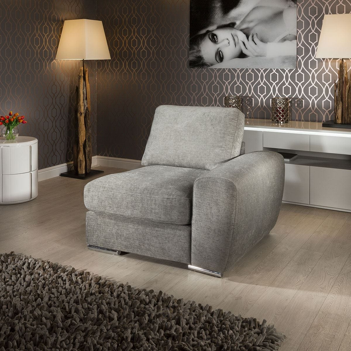 Quatropi Grande Range 90R Modular Sofa Settee 1 Seater Armed Section.