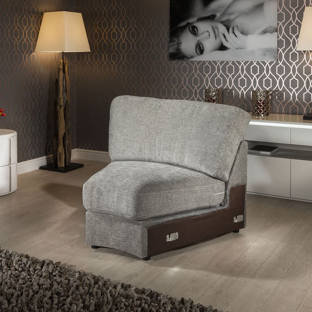 Quatropi Grande Range C45 Modular Sofa Settee Rounded Corner Section.