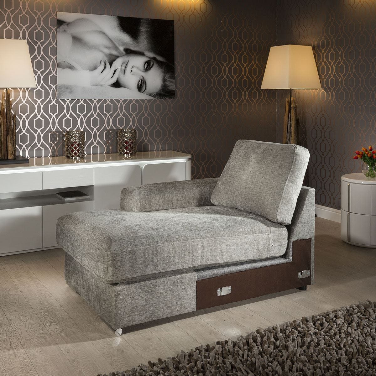 Quatropi Grande Range D70L Modular Sofa Settee Armed Chaise Section.