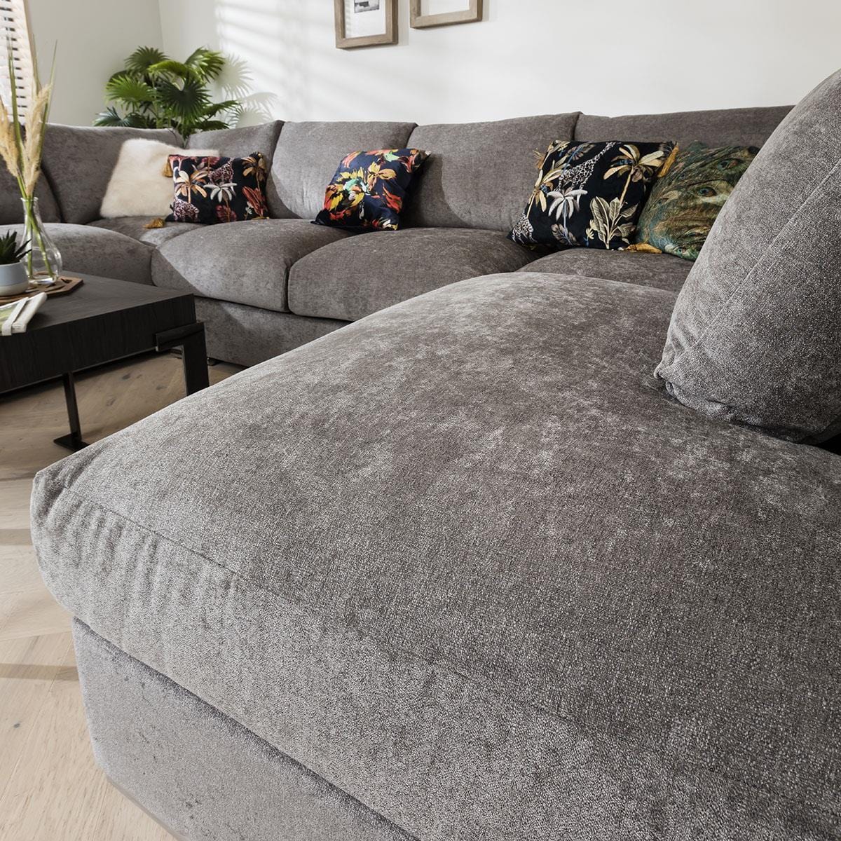 Quatropi Large Sofa Set Settee Corner Group U Shape Grey 3.3 x 2.1m