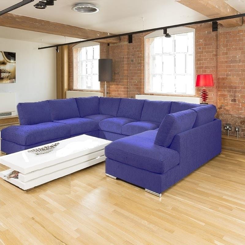 Quatropi Large Sofa Set Settee Corner Group U Shape Grey 3.3 x 2.9m