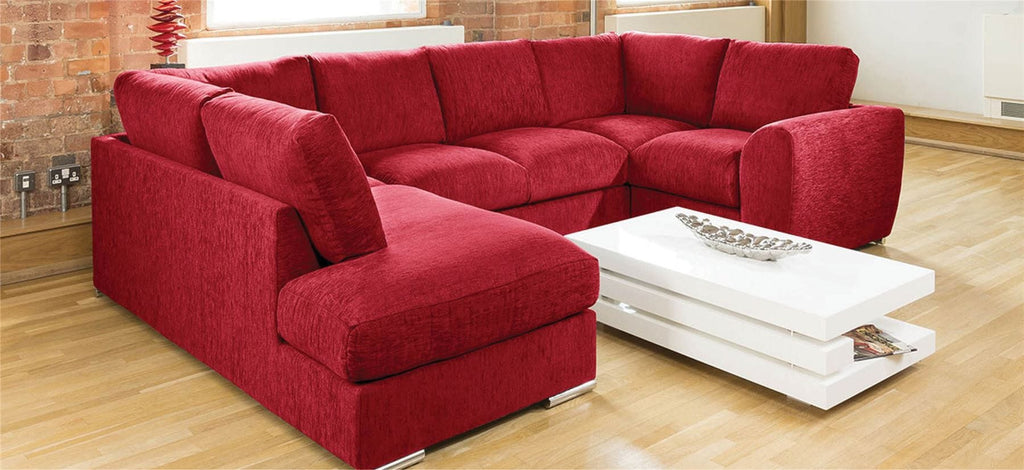 Quatropi Large Sofa Set Settee Corner Group U Shape Grey 3.3x2.1m L