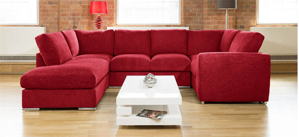 Quatropi Large Sofa Set Settee Corner Group U Shape Grey 3.3x2.1m L