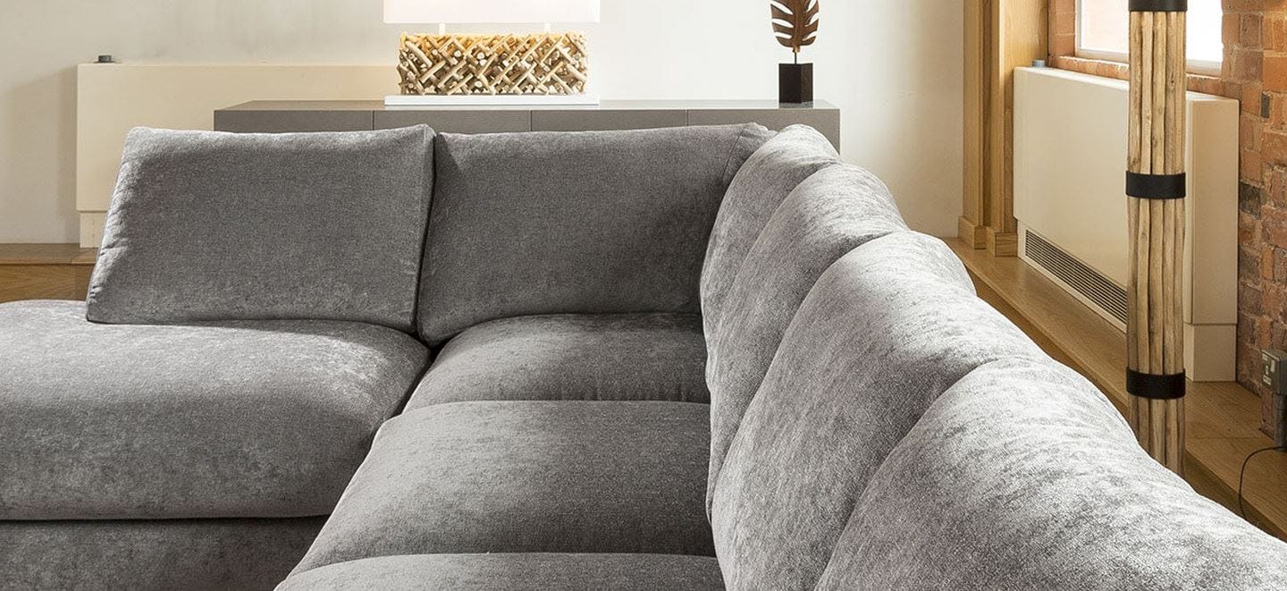 Quatropi Large Sofa Set Settee Corner Group U Shape Grey 3.7 x 2.1m