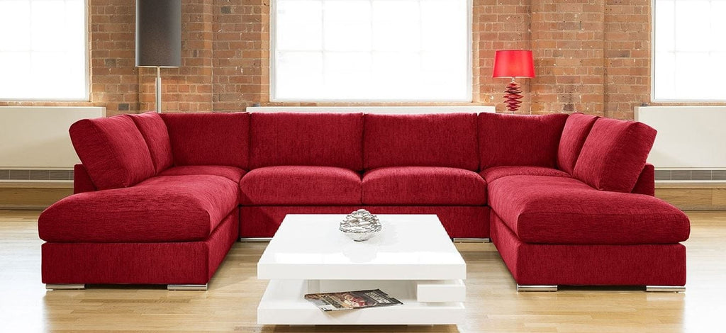 Quatropi Large Sofa Set Settee Corner Group U Shape Grey 3.7 x 2.1m