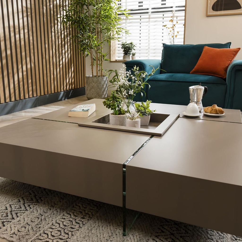 Leo Coffee Table - Matte Taupe 120cm