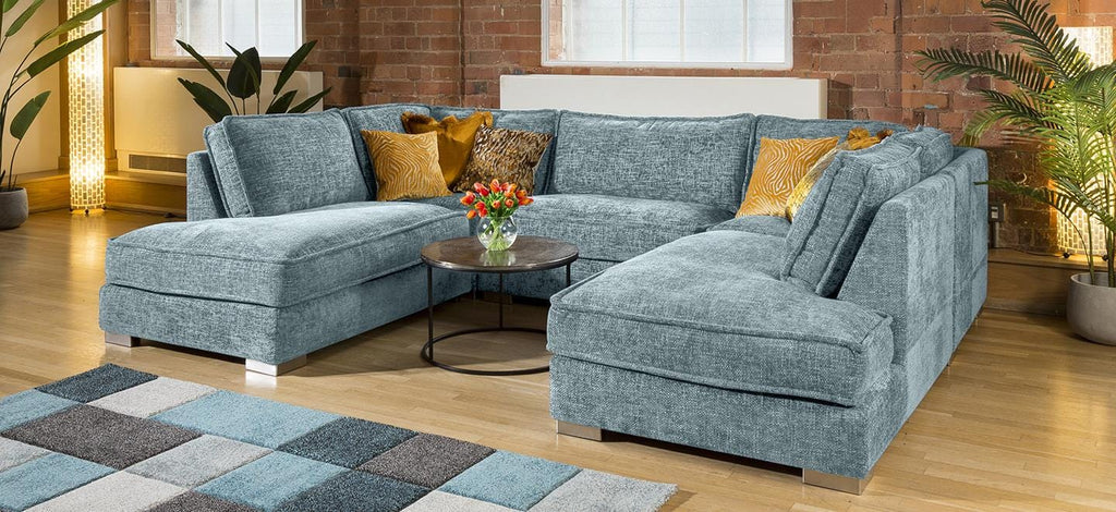 Quatropi Luxury 5 Seater U Shape Sofa Many Colours & Fabrics Lexci 14
