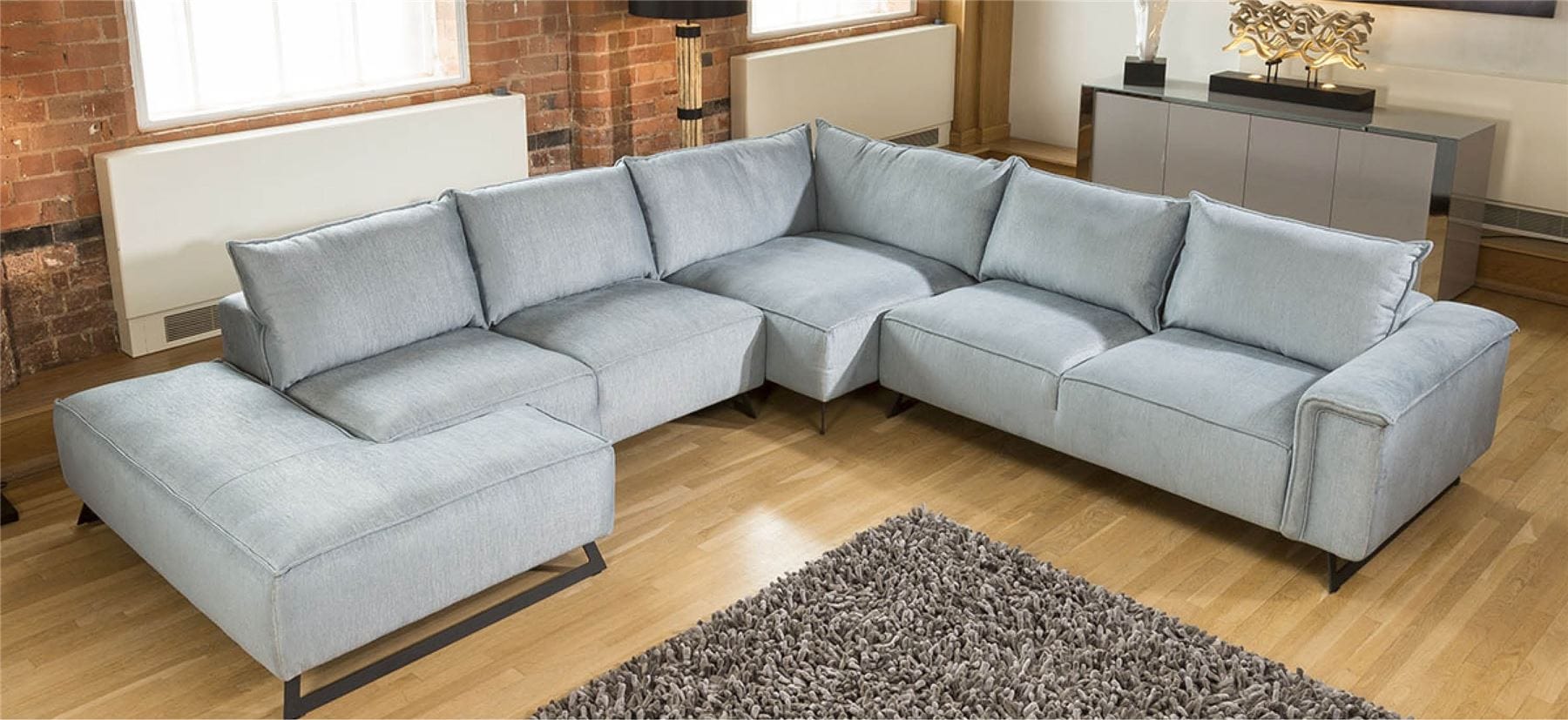 Effie Luxury L Shape Oversize Corner Sofa Many Fabrics 3.3 x 3.6m