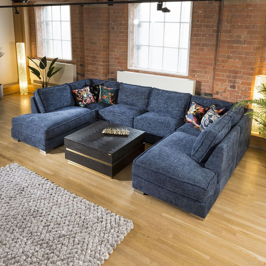 Quatropi Luxury 6 Seater U Shape Sofa Many Colours & Fabrics Lexci 8