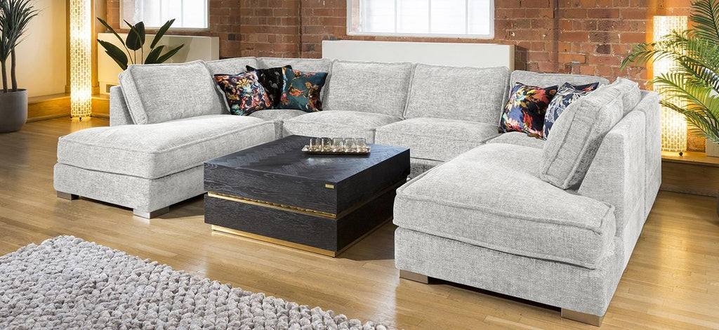 Quatropi Luxury 6 Seater U Shape Sofa Many Colours & Fabrics Lexci 8