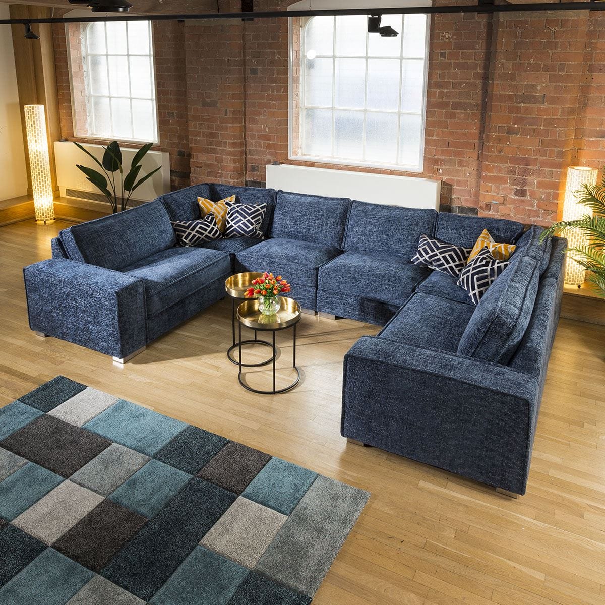 Quatropi Luxury Cinema U Shape Sofa Many Colours & Fabrics Lexci 11