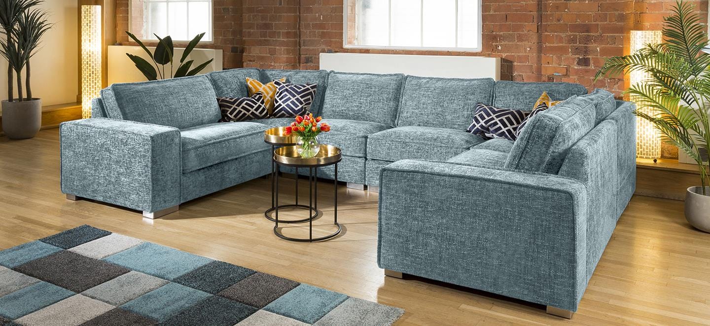 Quatropi Luxury Cinema U Shape Sofa Many Colours & Fabrics Lexci 11