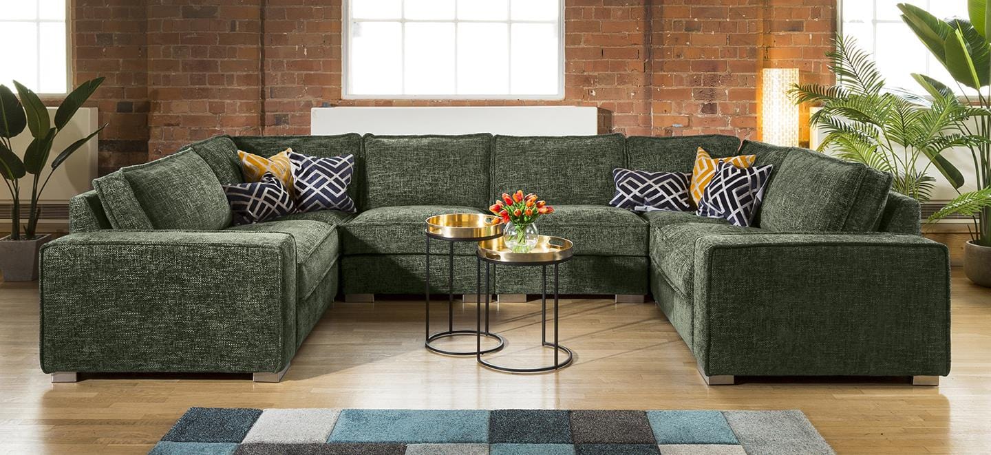 Quatropi Luxury Cinema U Shape Sofa Many Colours & Fabrics Lexci 11