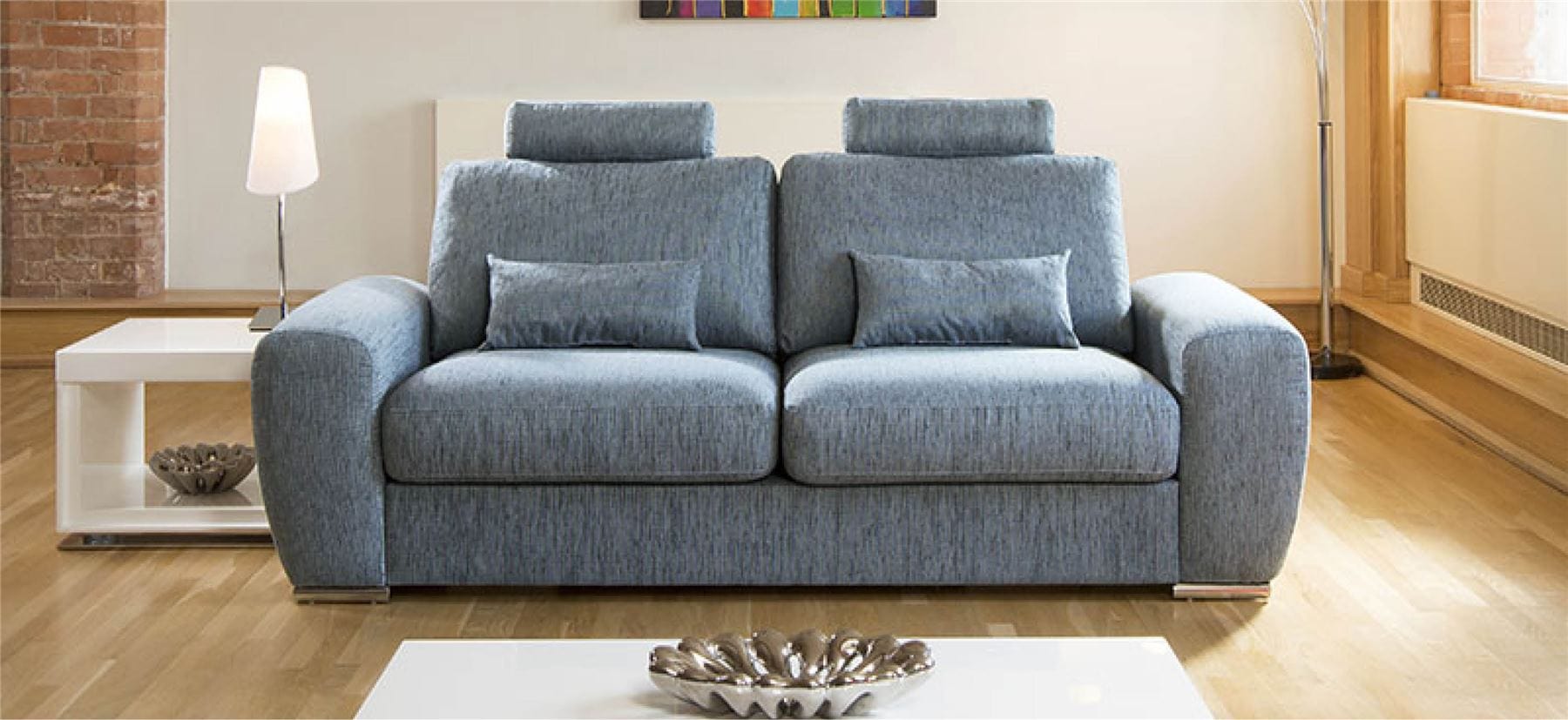 Quatropi Luxury Large Modern 3 Seater Sofa Couch 2.4m Grande 3S H Rest