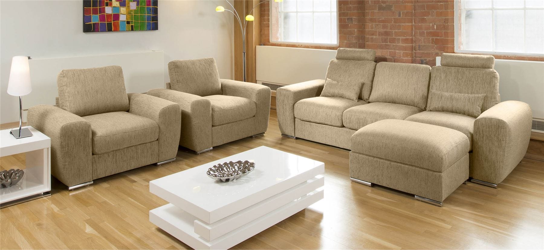Quatropi Massive Modern 3 Piece Suite Sofa Plus 2 Armchairs Grande 26