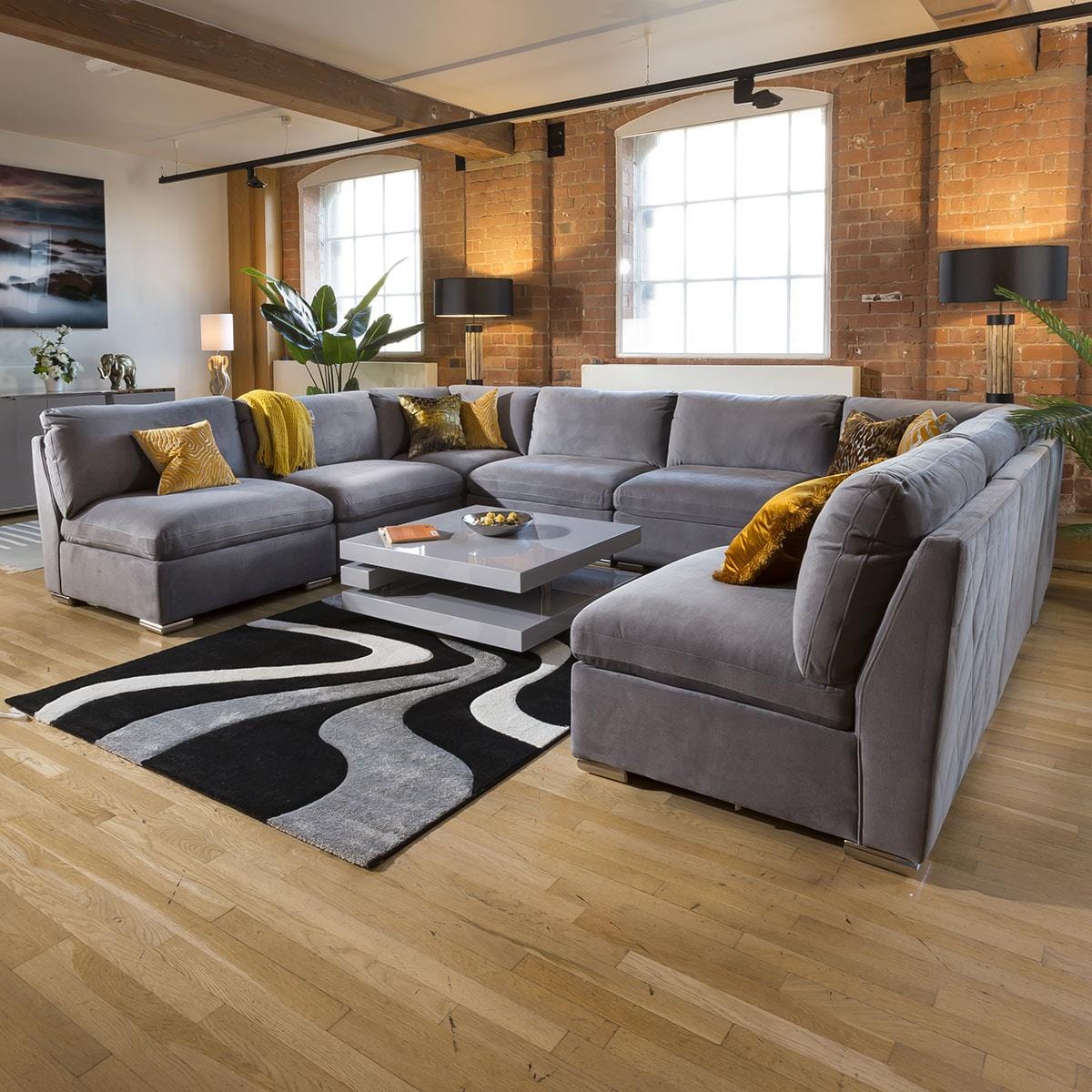 Stunning Modular Sofa Mikey Range Corner Section Medium Grey