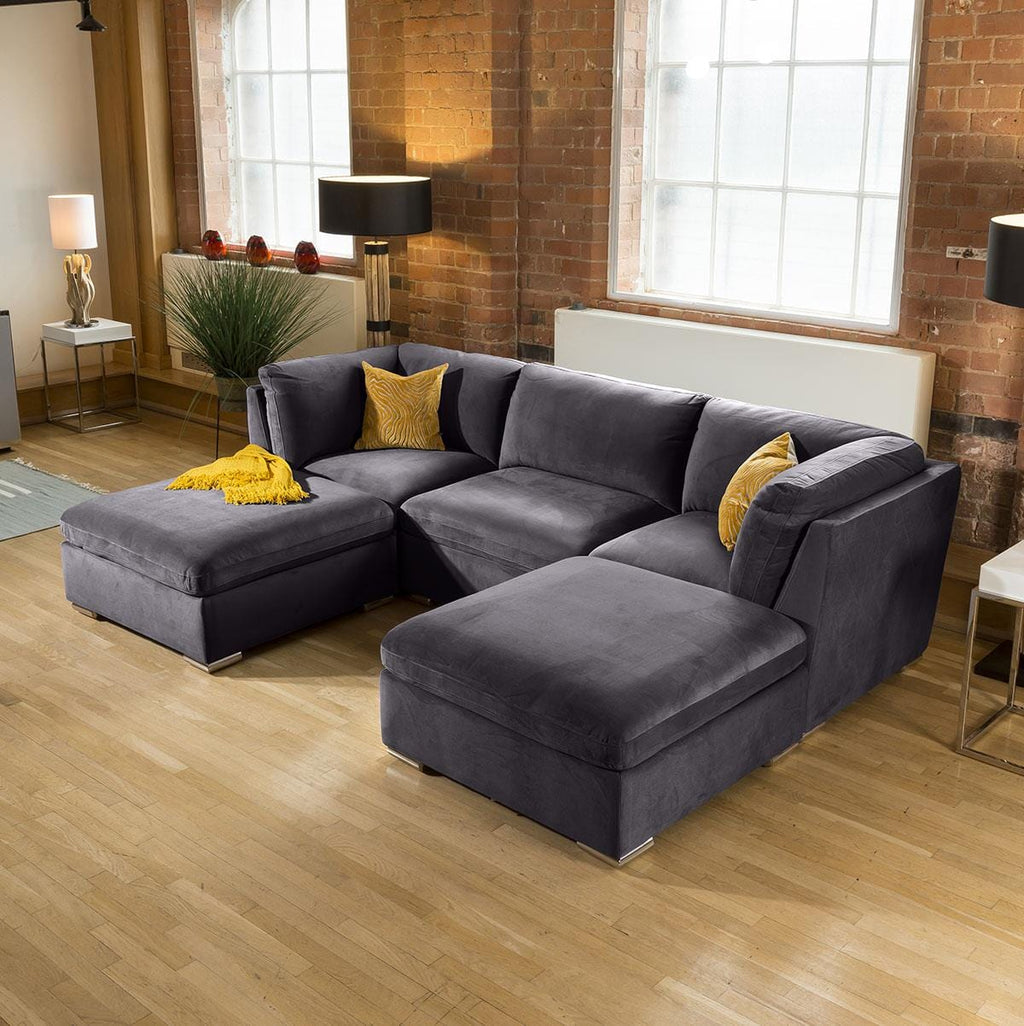 Mikey Footstool - Dark Grey