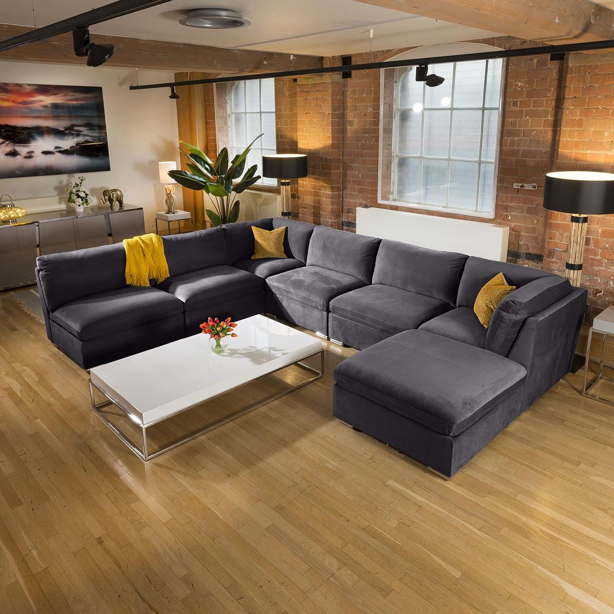 Mikey Footstool - Dark Grey