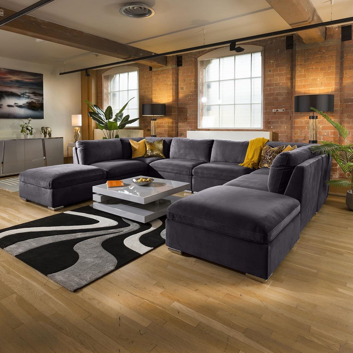 Mikey Footstool - Dark Grey