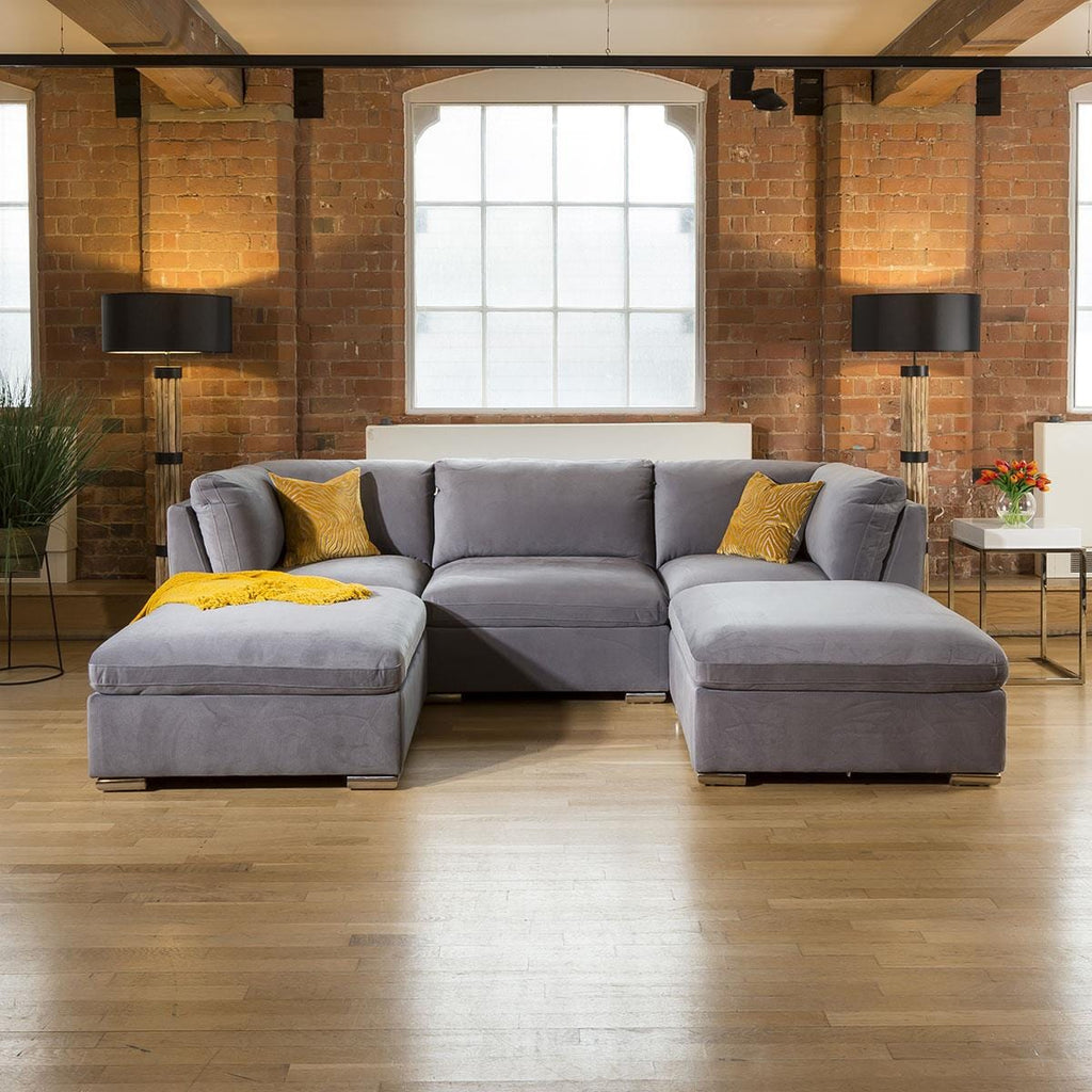 Mikey Footstool - Mid Grey