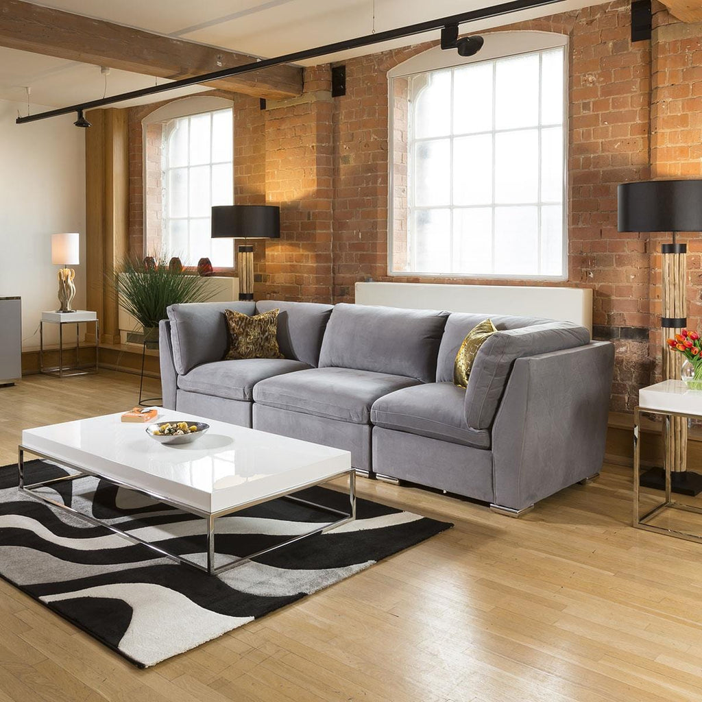 Stunning Modular Sofa Mikey Range Middle Section Medium Grey