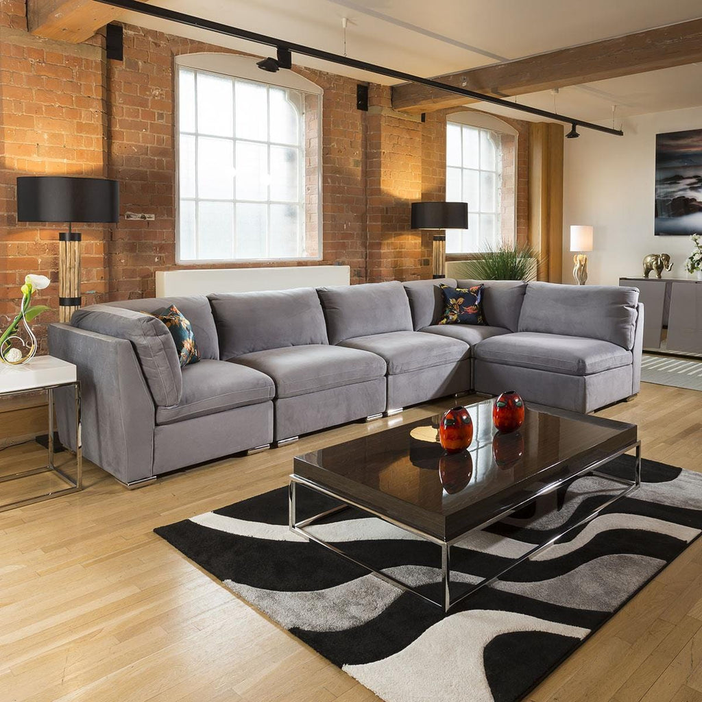 Stunning Modular Sofa Mikey Range Middle Section Medium Grey