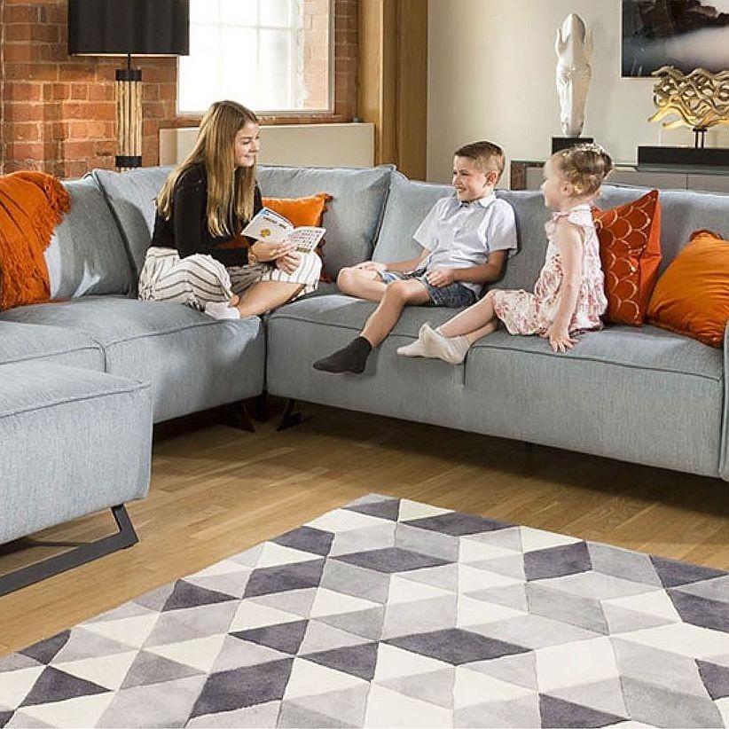 Beautiful Designer L Shape Modern Modular Effie Sofa Chaise 3.0 x 3.3mt