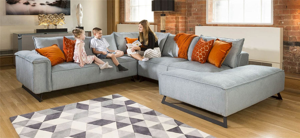 Stunning Extra Large L Shape Modern Modular Effie Sofa Chaise 3.0 x 3.3mt