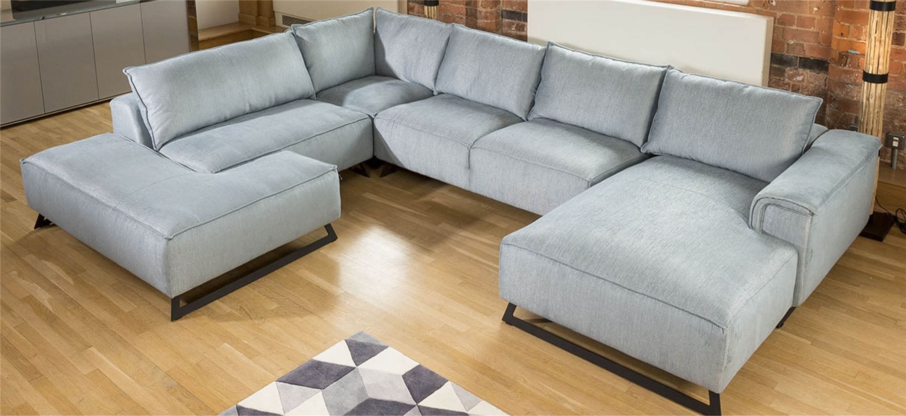 Amazing Massive Cinema U Shape Modular Effie Sofa Group 3.8 x 2.9m