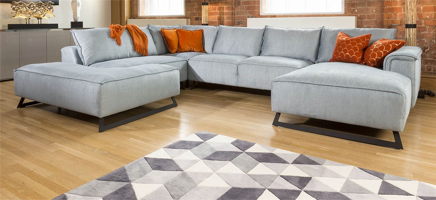 Amazing Massive Cinema U Shape Modular Effie Sofa Group 3.8 x 2.9m