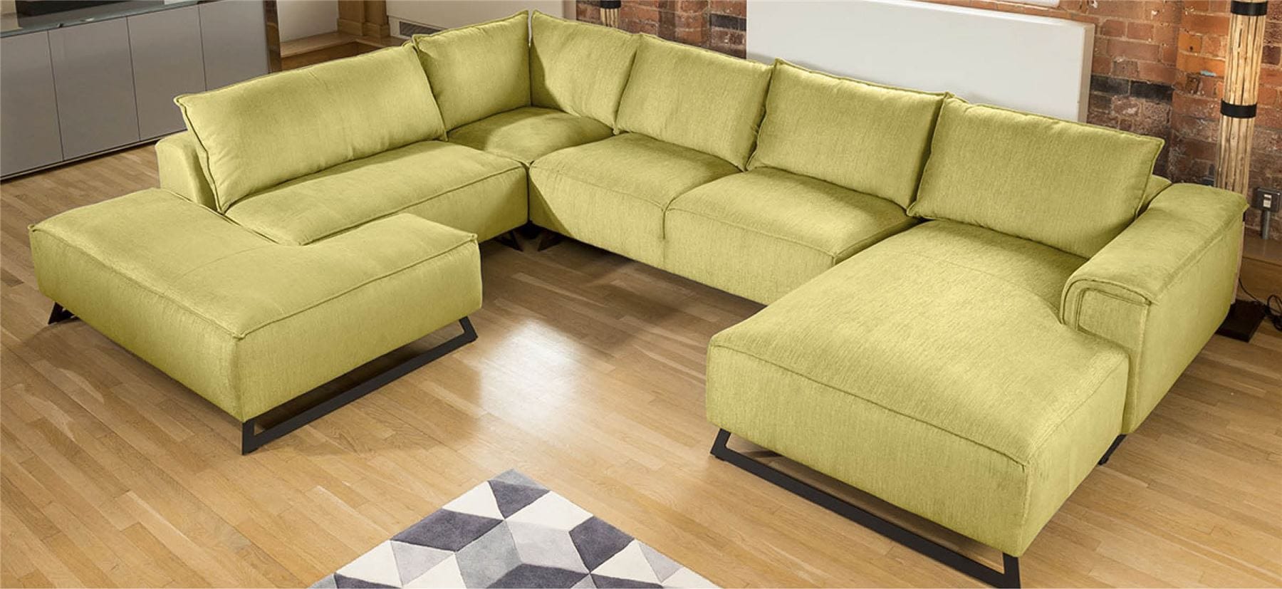 Amazing Massive Cinema U Shape Modular Effie Sofa Group 3.8 x 2.9m