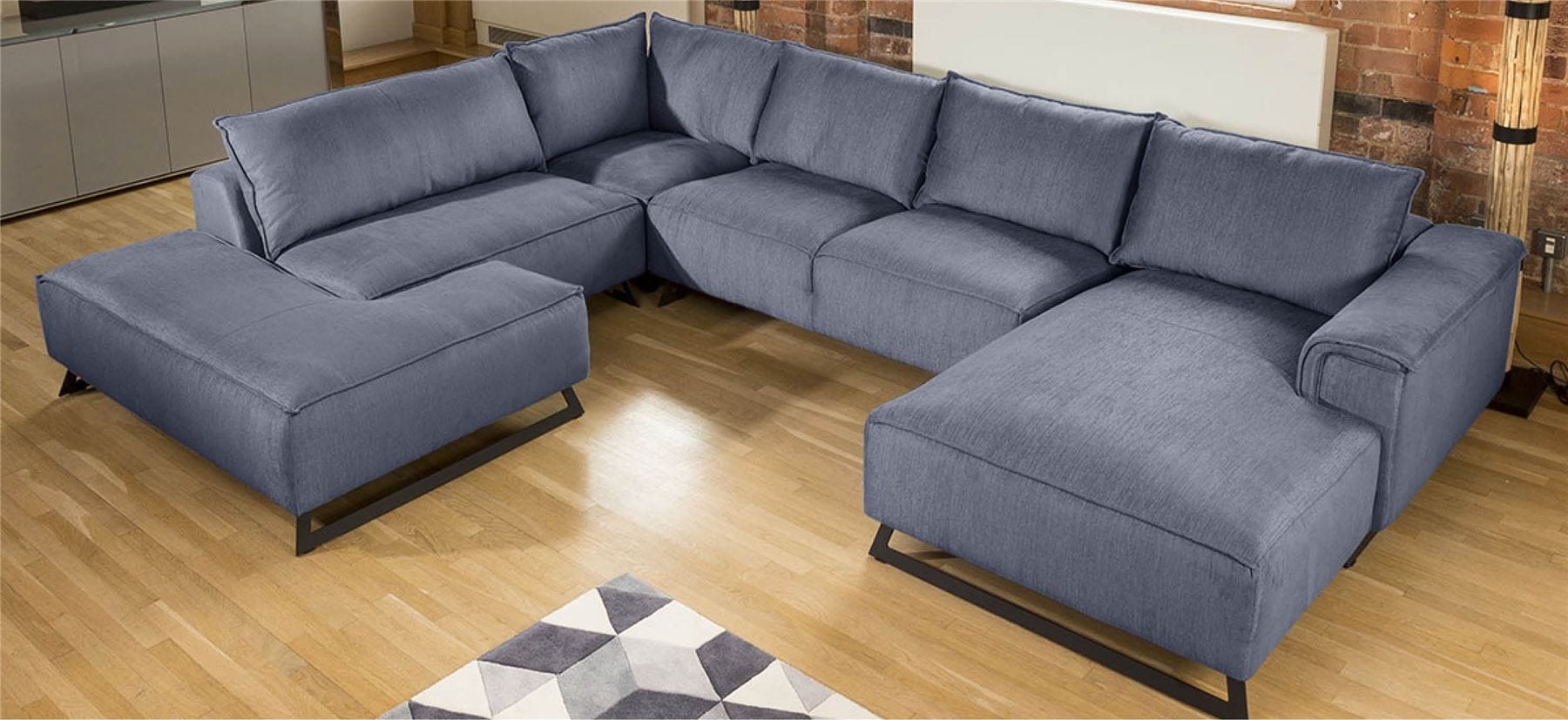 Amazing Massive Cinema U Shape Modular Effie Sofa Group 3.8 x 2.9m