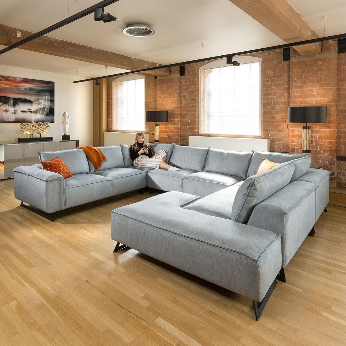 Effie Indulgent U Shape Modular Sofa Vast Choice of Fabrics 3.8 x 3.0m