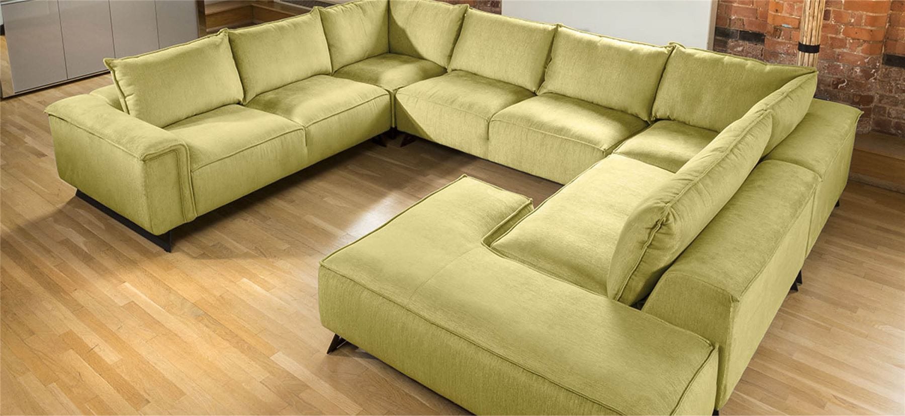 Effie Indulgent U Shape Modular Sofa Vast Choice of Fabrics 3.8 x 3.0m
