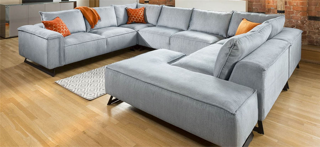 Effie Indulgent U Shape Modular Sofa Vast Choice of Fabrics 3.8 x 3.0m