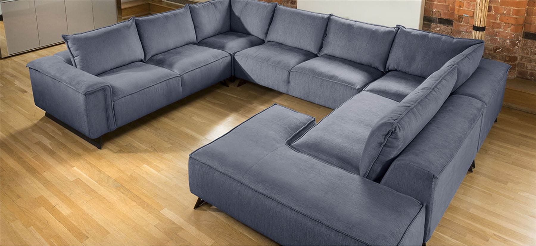 Effie Indulgent U Shape Modular Sofa Vast Choice of Fabrics 3.8 x 3.0m