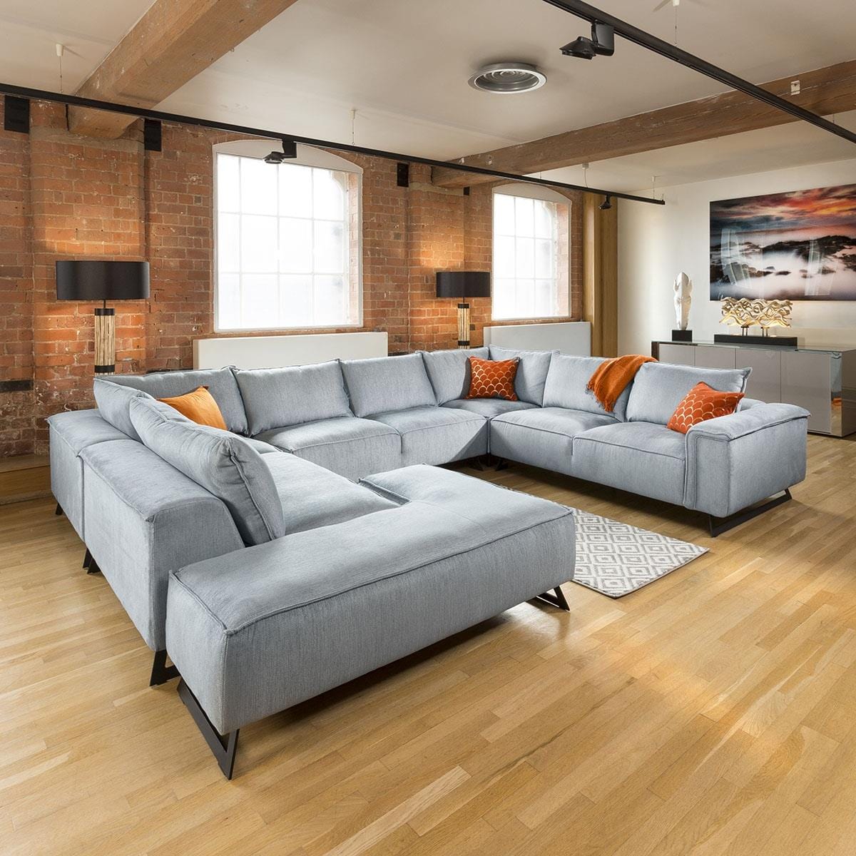 Enormous U Shape Cinema Effie Modular Sofa Made to Order 3.8 x 3.0m