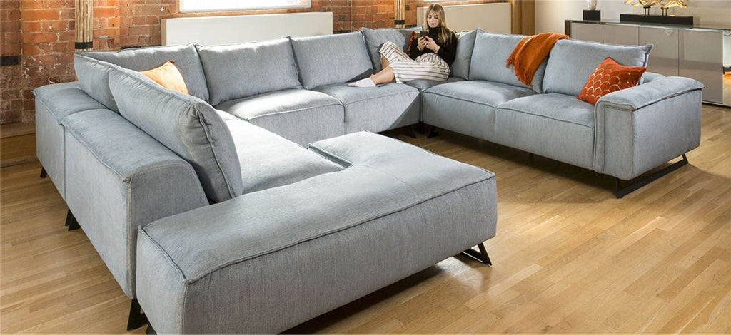 Enormous U Shape Cinema Effie Modular Sofa Made to Order 3.8 x 3.0m