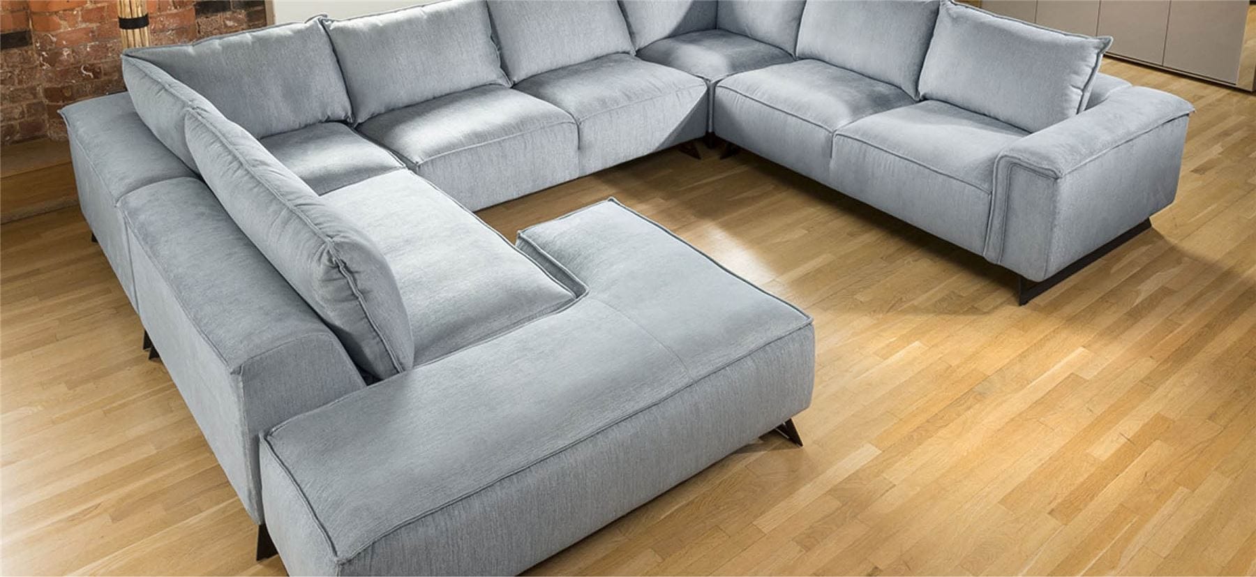 Enormous U Shape Cinema Effie Modular Sofa Made to Order 3.8 x 3.0m