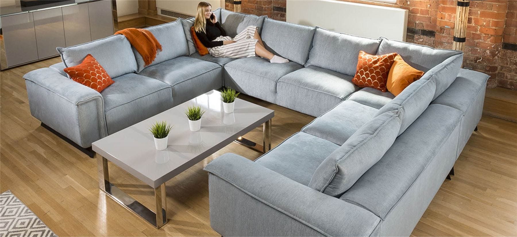 Wow Magnificent Effie Giant Corner U Shape Cinima Sofa 3.8 x 3.0mtr