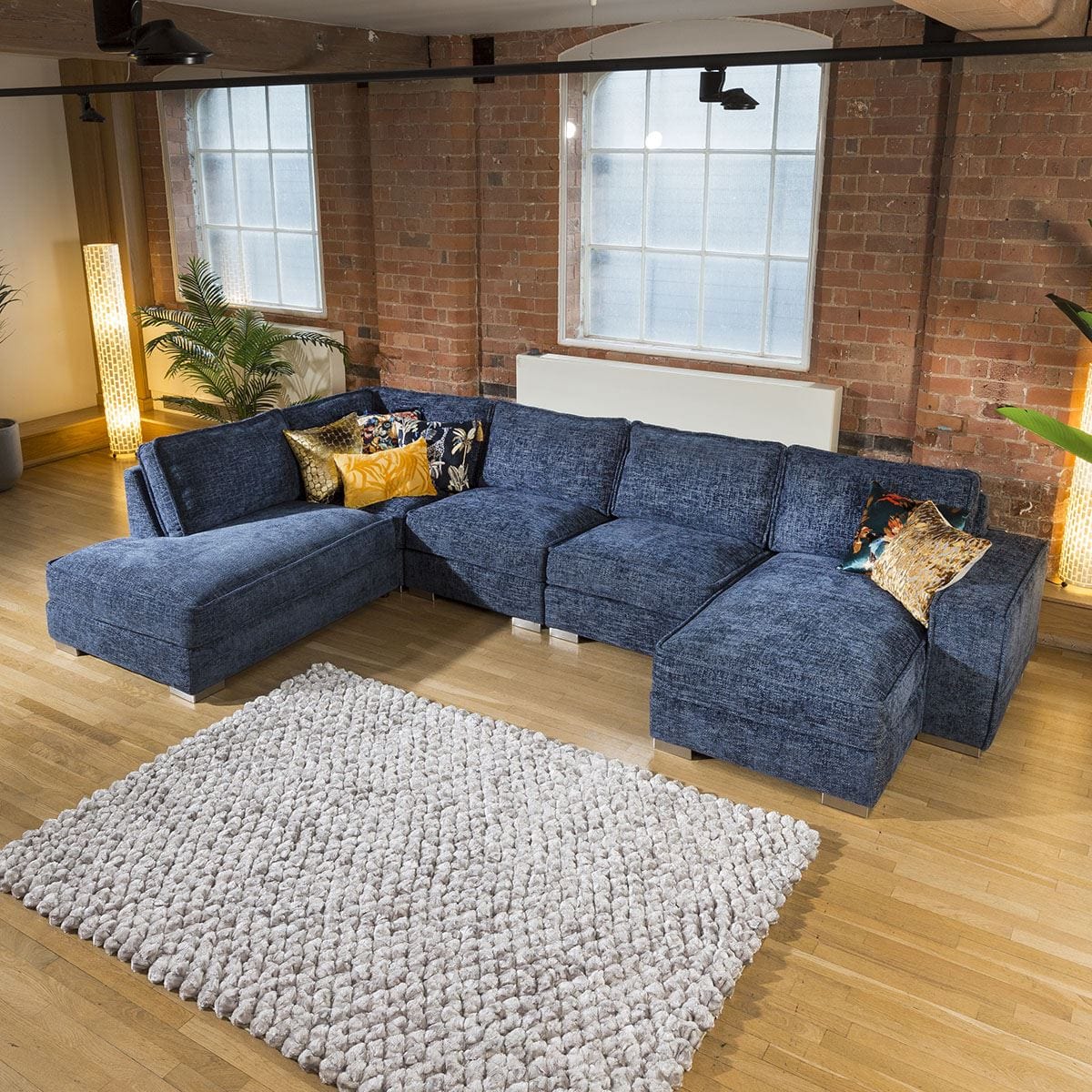 Quatropi Modern Cinema U Shape Sofa Many Colours & Fabrics Lexci 15L