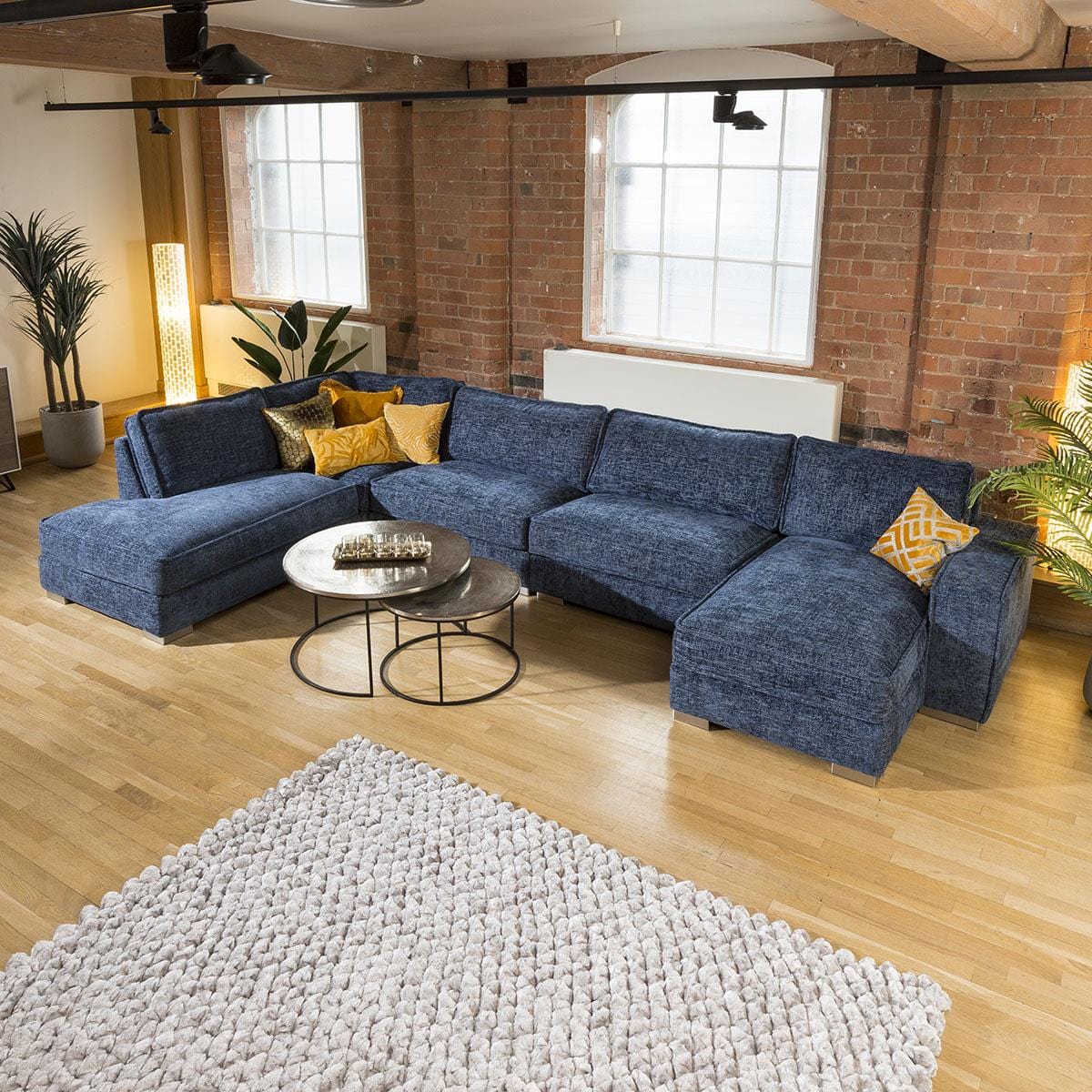 Quatropi Modern Cinema U Shape Sofa Many Colours & Fabrics Lexci 18L