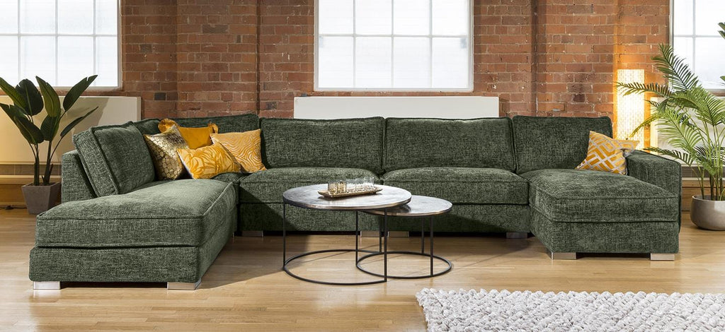 Quatropi Modern Cinema U Shape Sofa Many Colours & Fabrics Lexci 18L