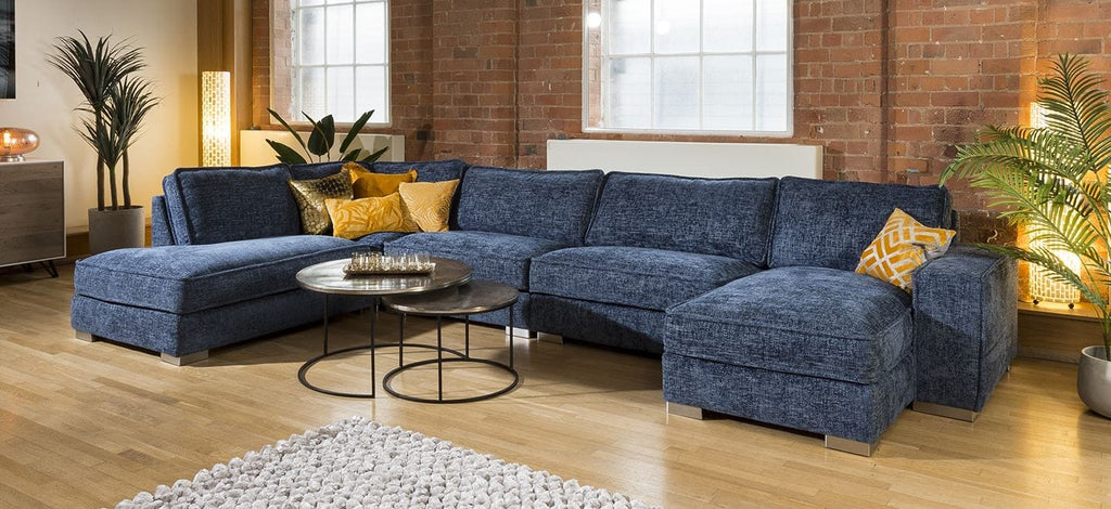 Quatropi Modern Cinema U Shape Sofa Many Colours & Fabrics Lexci 18L