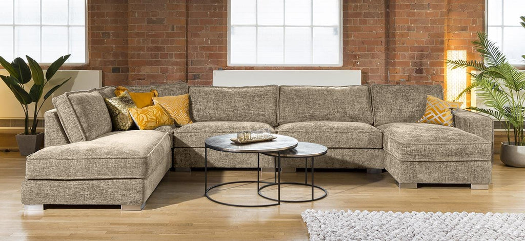 Quatropi Modern Cinema U Shape Sofa Many Colours & Fabrics Lexci 18L